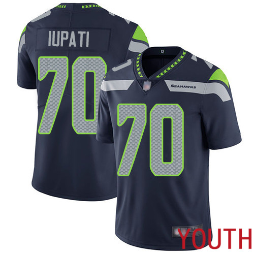 Seattle Seahawks Limited Navy Blue Youth Mike Iupati Home Jersey NFL Football #70 Vapor Untouchable->women nfl jersey->Women Jersey